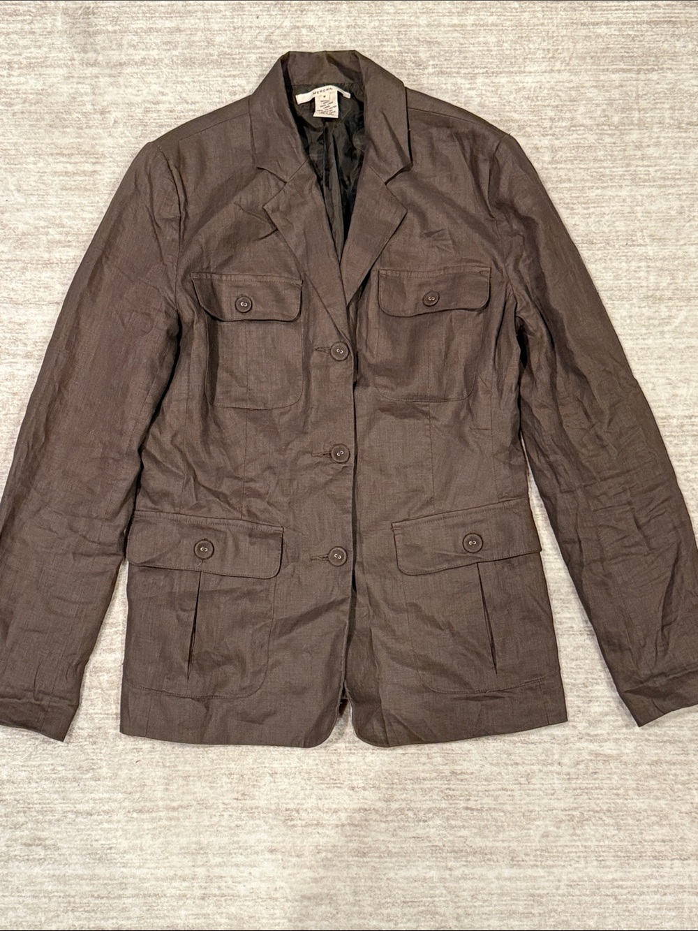 Women’s size small Brown blazer 100% linen